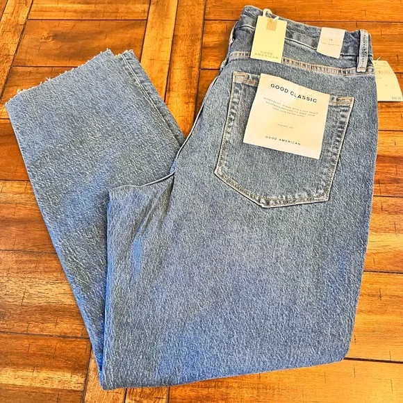 NWT Good American BLUE940  jeans Good Classic - Picture 2 of 8